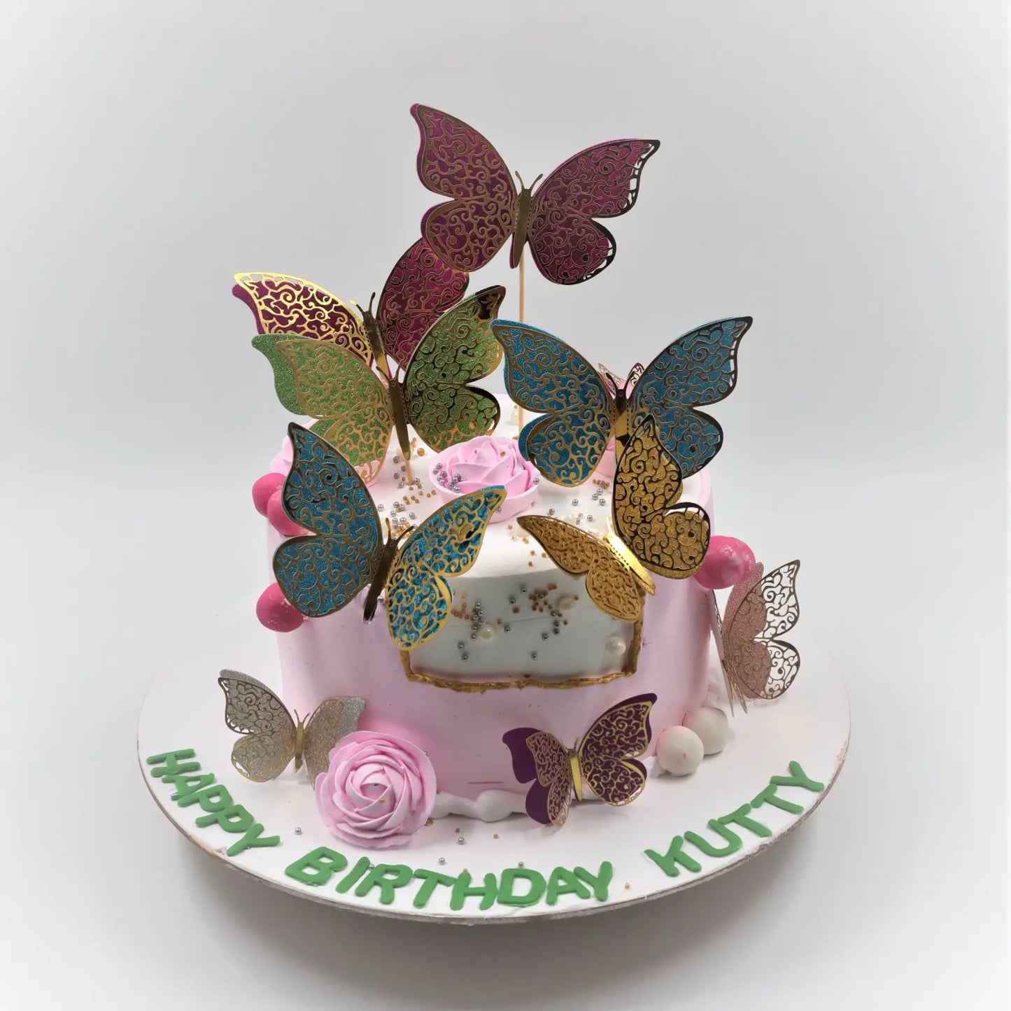 Butterfly Garden Theme Cake