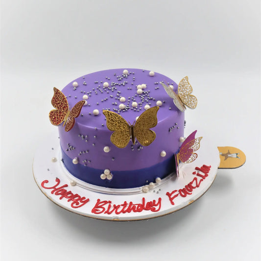 Galaxy Butterfly Cake