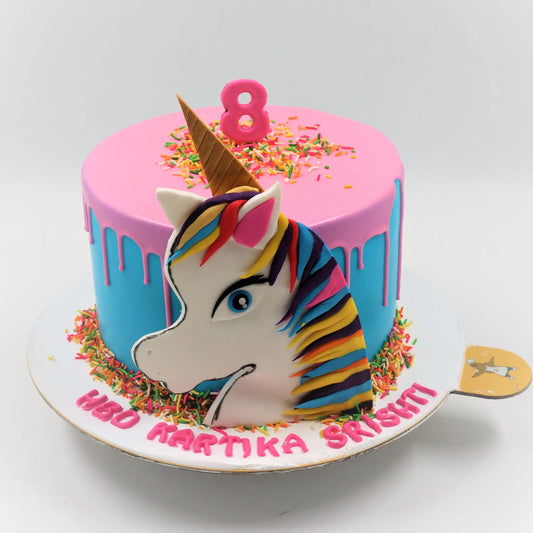 Rainbow Unicorn Cake