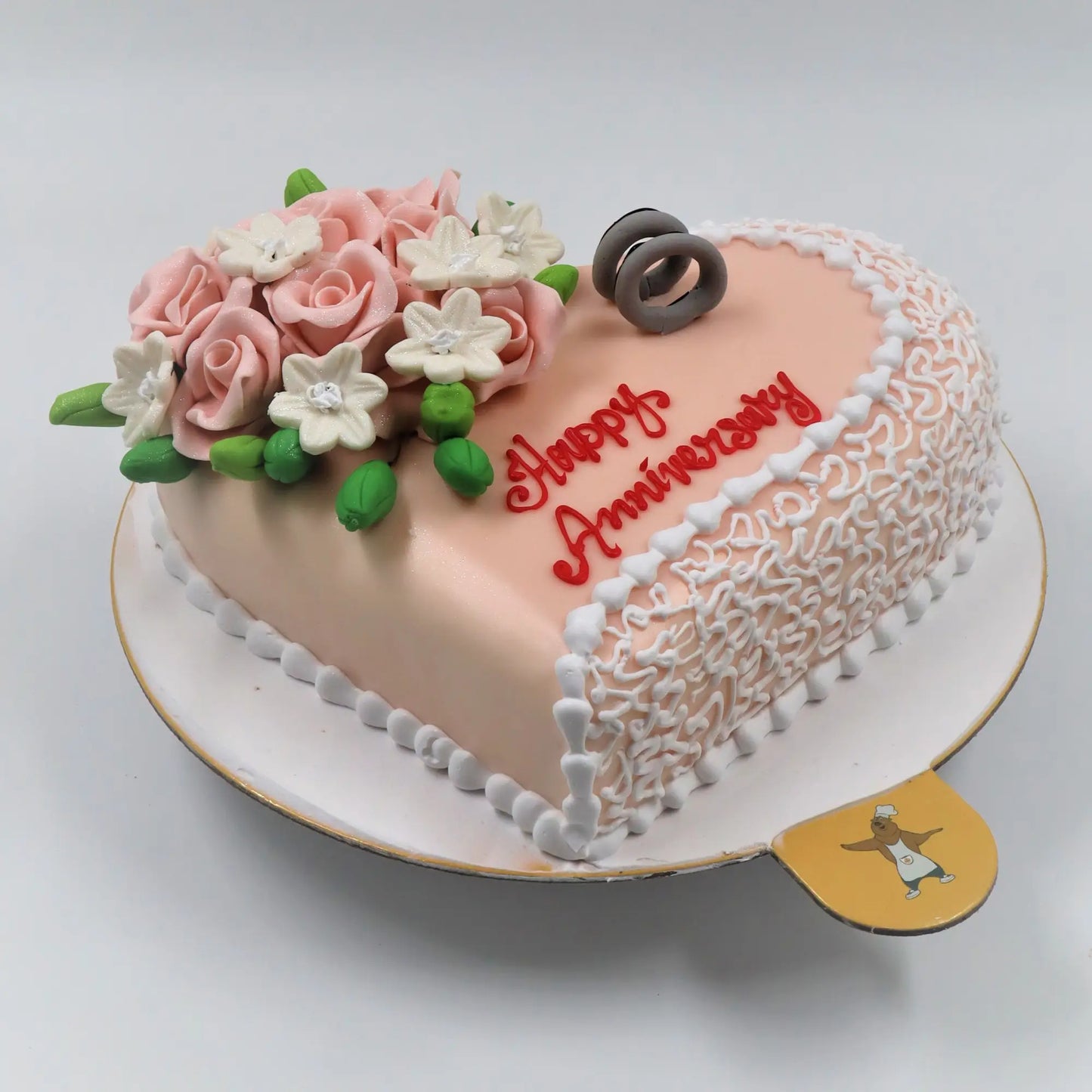 Heart Anniversary Cake