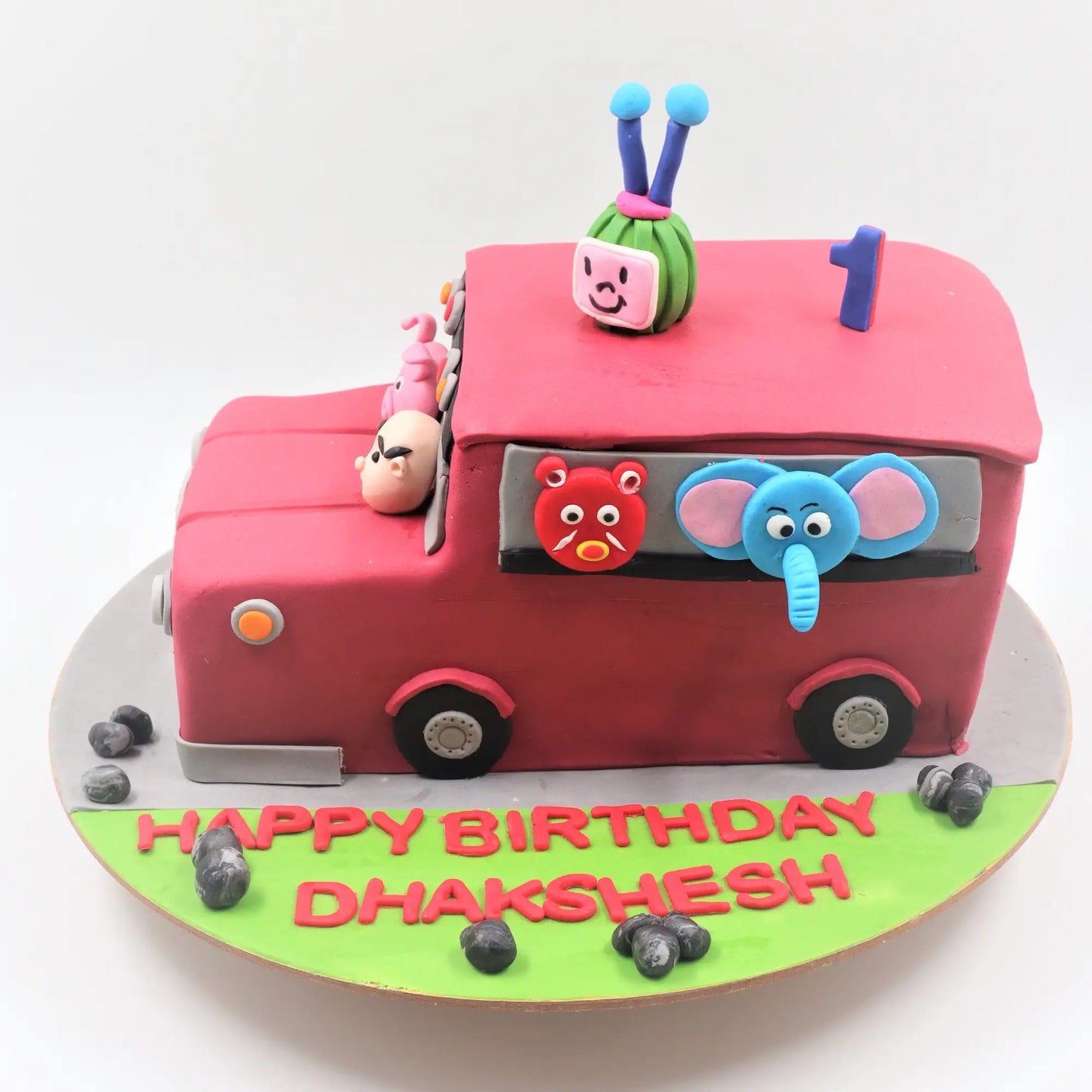 Kid Jungle Safari Bus Cake