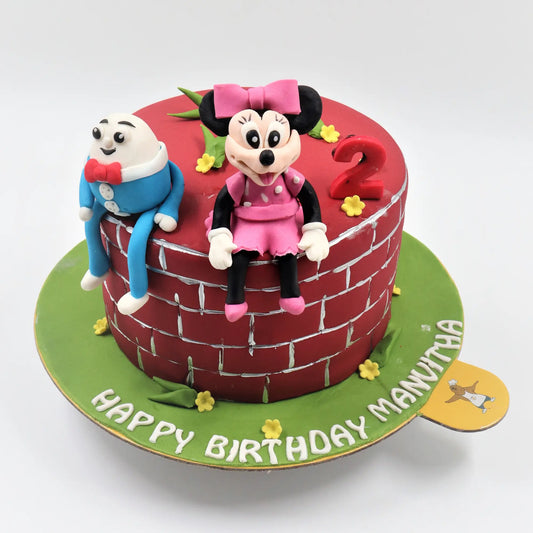 Minnie Mouse Cartoon Birthday Cake