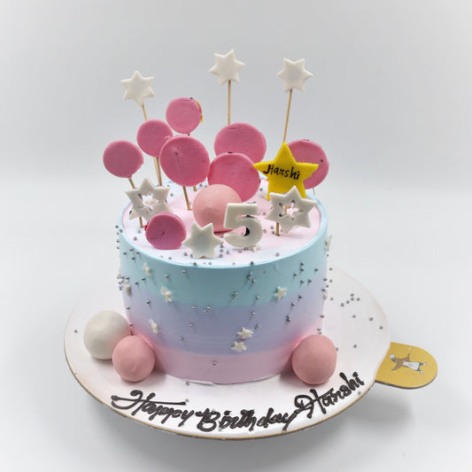 Bubble Land Birthday Cake