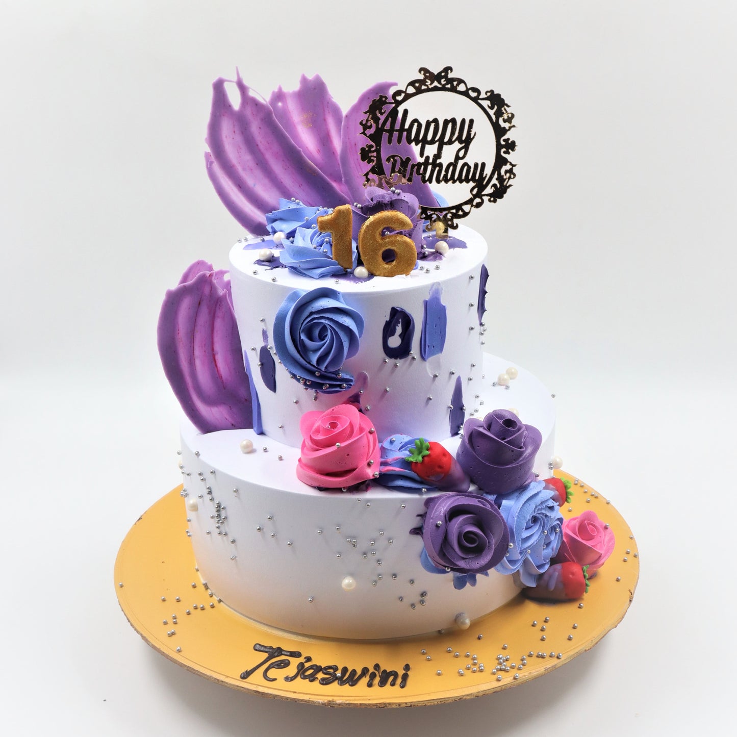 Galaxy Garden Theme Birthday Cake