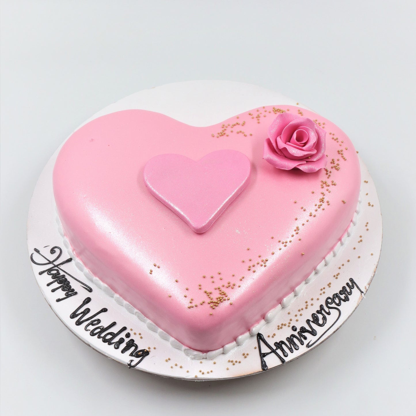 Pink Lover Anniversery Cake