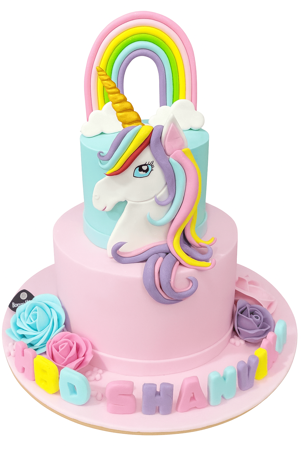 Unicorn Rainbow Fondant Cake