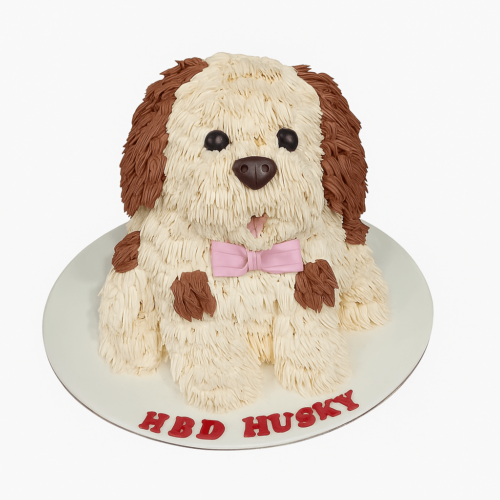 Customized Dog-Shaped Designer Cake