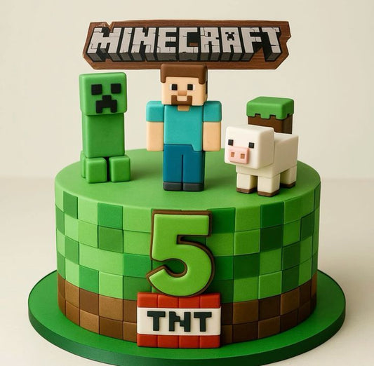 Minecraft Theme Cake